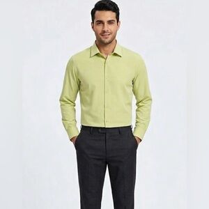 Men's Lime Dress Shirt- size L